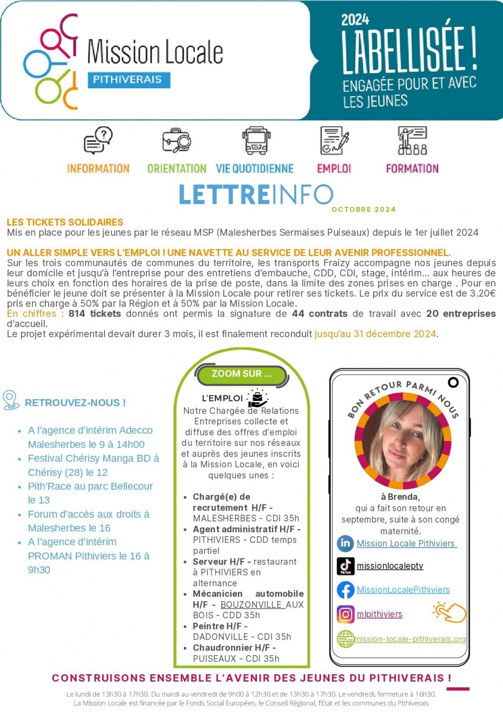 Lettre d'info octobre 2024 - Commune de Boynes