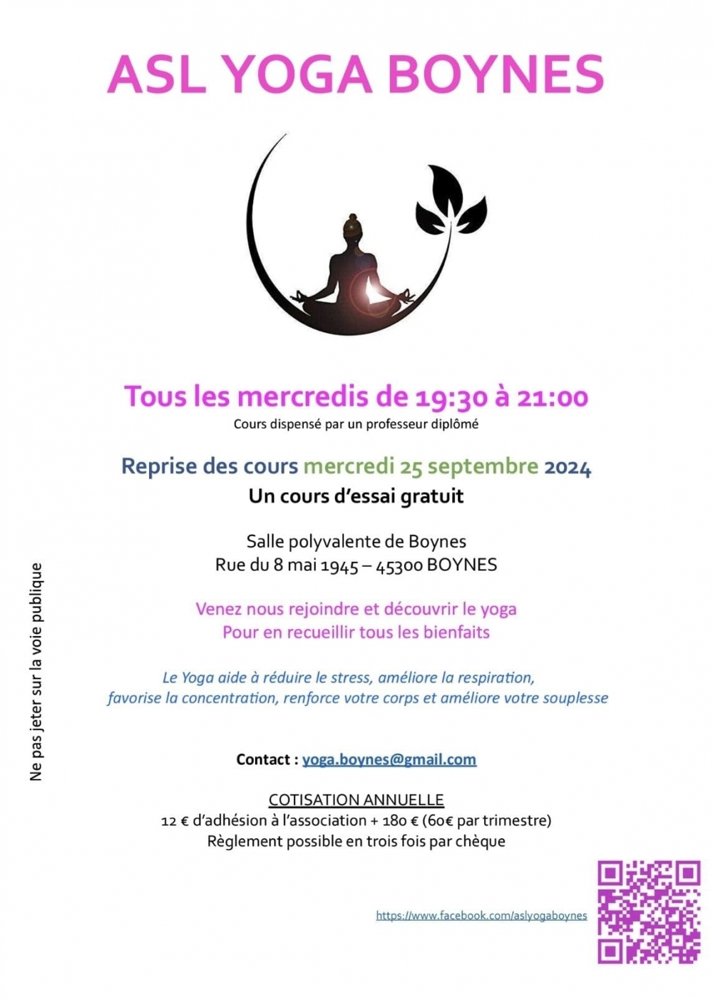 Yoga - Commune de Boynes