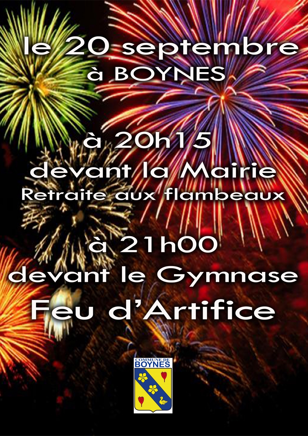 feu d'artifice - Commune de Boynes