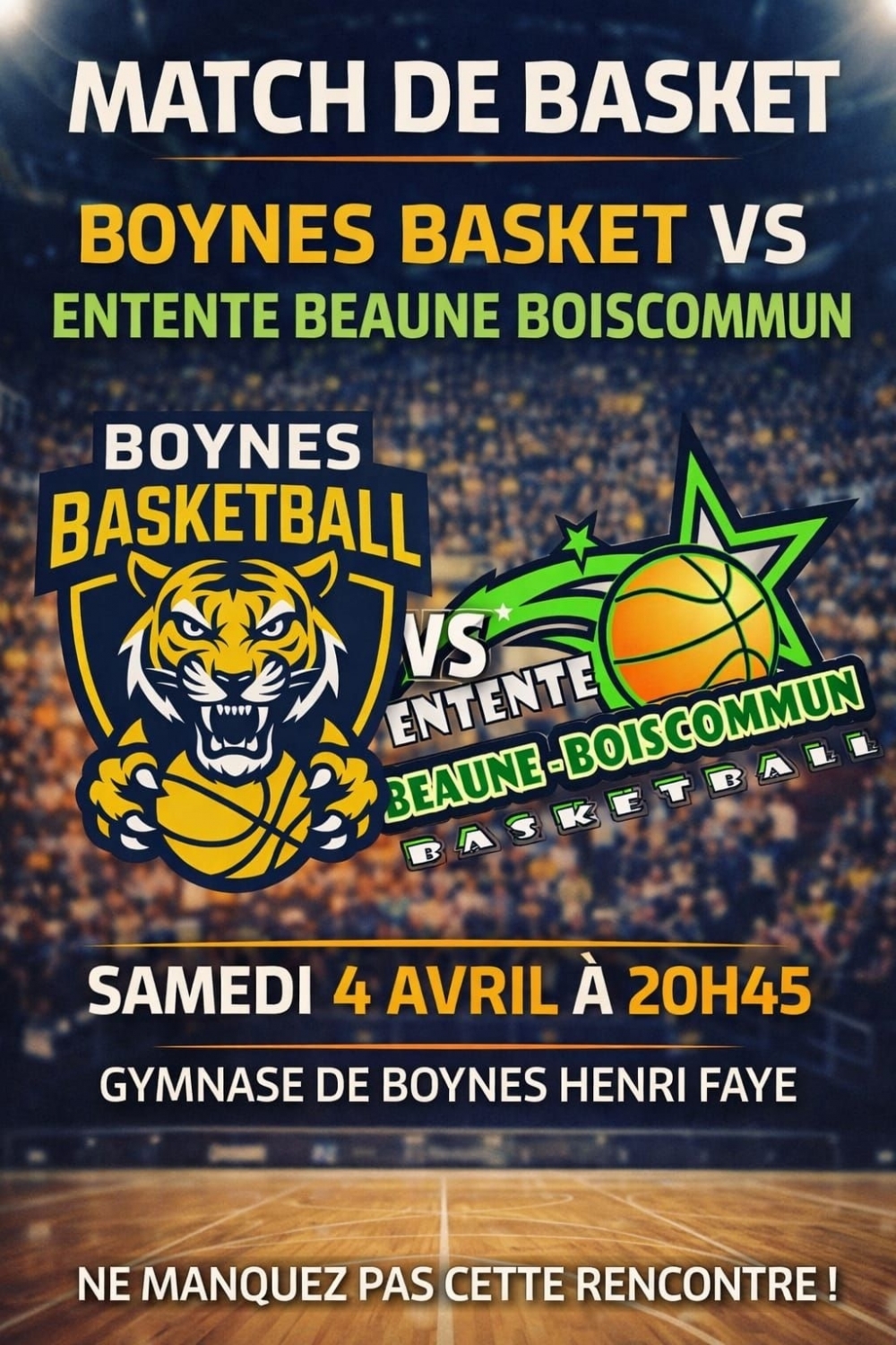 Match de basket - Commune de Boynes