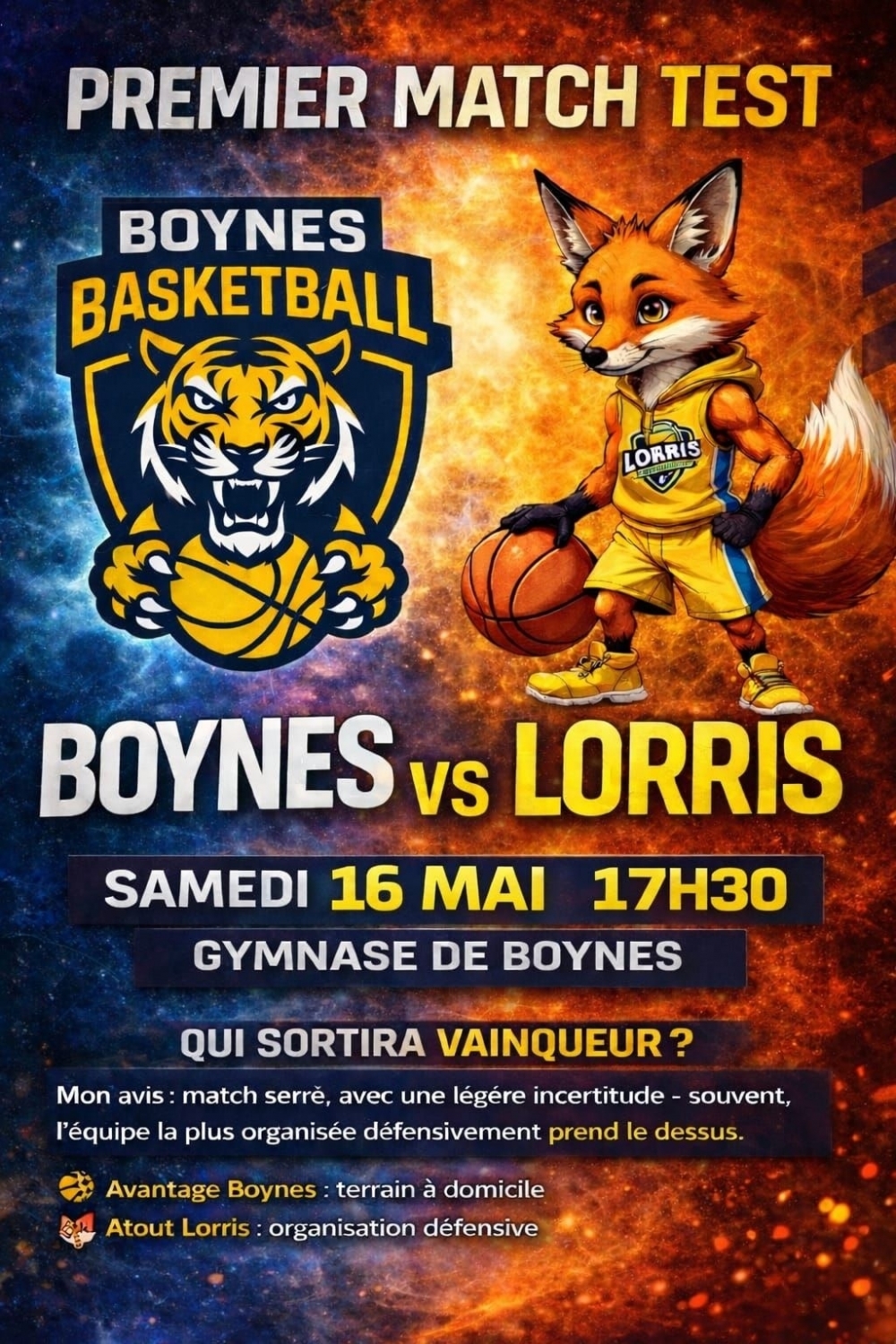 Match de basket - Commune de Boynes