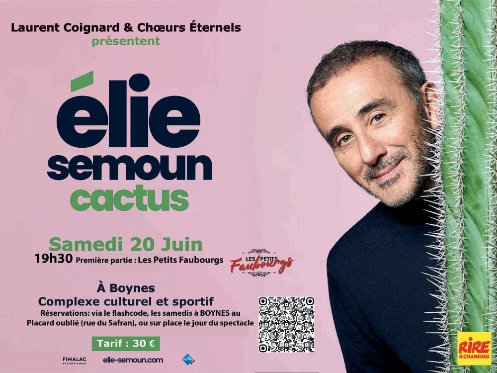 Spectacle "Cactus" Elie Semoun - Commune de Boynes