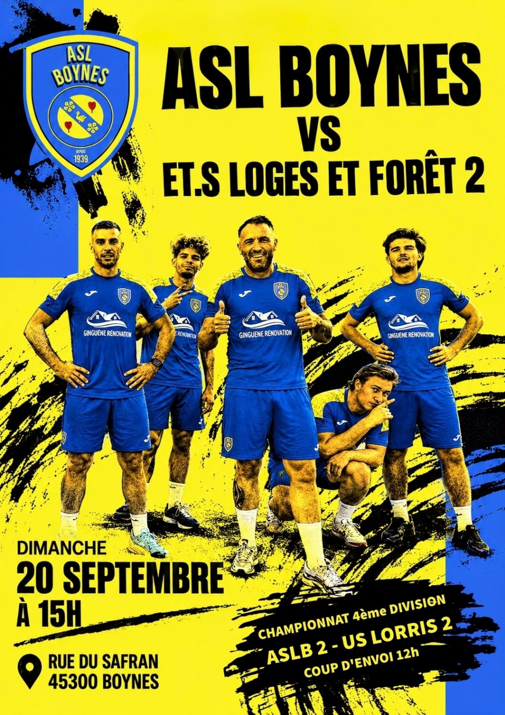 Match à domicile - Commune de Boynes