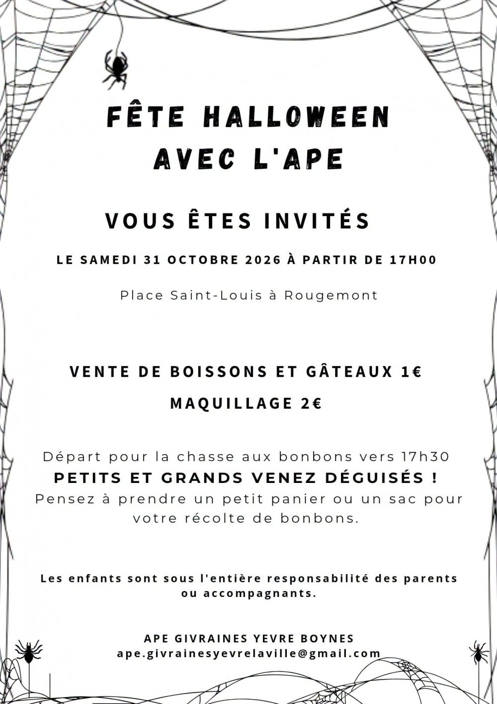 Halloween par l'APE - Commune de Boynes